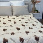 Одеяло евро из овечьей шерсти Arda Pure wool 21435 195х215 см бежевое