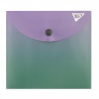 Папка-конверт на кнопке B6 YES Fusion purple-green 492301 15х14 см