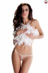 Трусики микро стринги Passion MT003, Белый, Свадебное бельё, S, M, S/M, Маленький размер