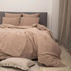 Постельное белье двуспальное Viluta Сатин Wash-50-2 210х175 см какао