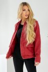 Бомбер женский искусственный кашемир, цвет темно-коралловый, 257R325
