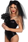 Фата невесты Leg Avenue Tiered bridal veil Черный One Size