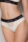 Трусики с широкой резинкой и кружевом Passion PS001 PANTIES, Экри, M, M