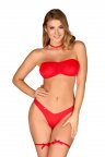 Новогодний игровой костюм снегурочки Obsessive Kissmas set Красный S/M