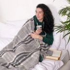 Плед кашемировый Love You 4504 140х200 см светло-серый с темно-серым