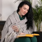 Плед кашемировый Love You 4445 140х200 см светло-бежевый