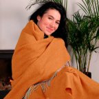 Плед шерстяной Love You 6061 140х200 см горчичное