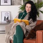 Плед кашемировый Love You 4442 140х200 см светло-коричневый