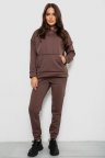 Спортивный костюм женский на флисе, цвет коричневый, 257R85