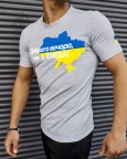 Футболка серая с принтом "Доброго вечера мы с Киева" XXL