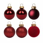 Набор игрушек на елку YES 975120 8 см 6 шт бордовый