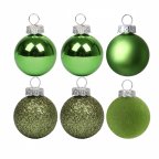 Набор игрушек на елку YES 975123 8 см 6 шт светло-зеленый