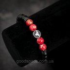 Стильний чоловічий браслет Знак Зодіаку Овен з натурального каменю