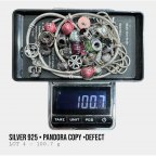 🪙 Срібло 925 | Лом срібла | 100.7 g | Браслети та шарми (копія Pandora) | БРАК