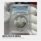 🇺🇸 🦅 1883 Morgan Dollar | Срібний долар Морган | MS63 PCGS | US Mint